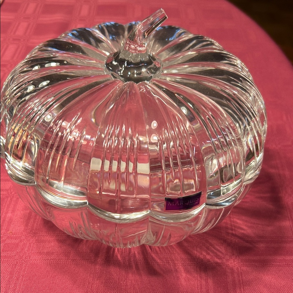 Waterford Marquise Crystal Glass Pumpkin